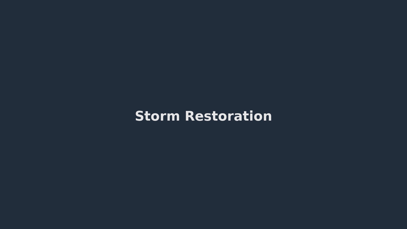 Storm restoration project placeholder